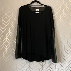 Black leathered long sleeve